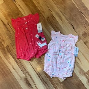 Carter’s Two 1 Piece Rompers - Size 3M